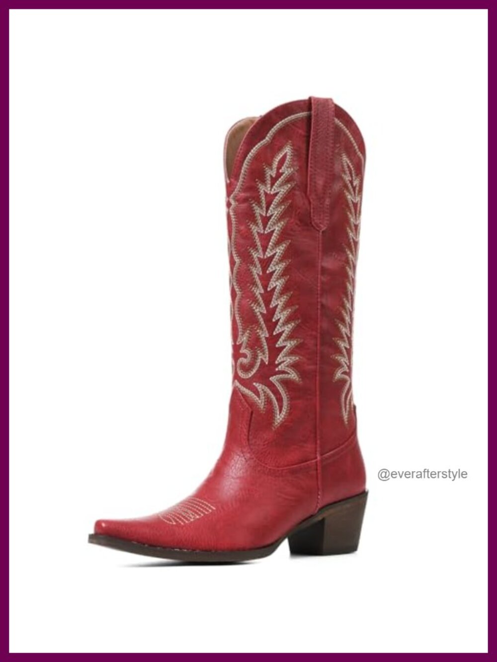 Western Cowgirl Knee High Snip Toe Boots PU Chunky Heel
